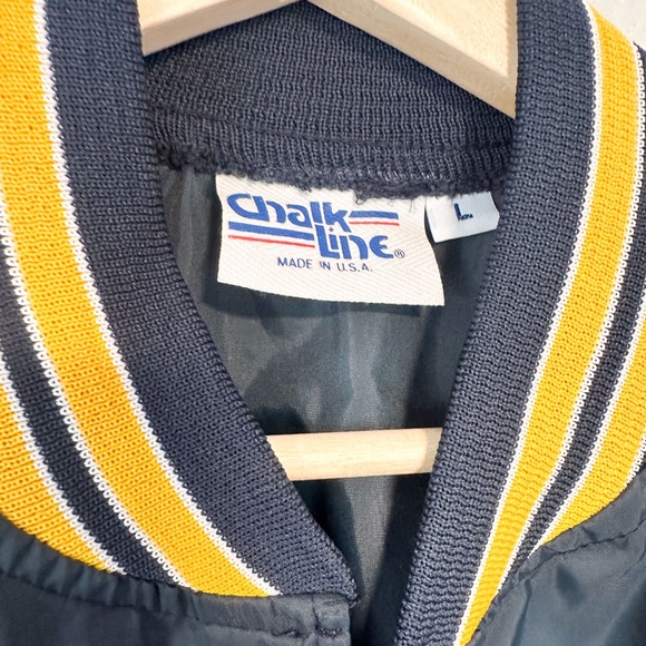 RARE Vintage University of Michigan Wolverines Jacket Windbreaker Chalk Line - L - Picture 4 of 4